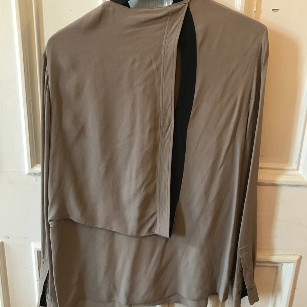 Alexander Wang Draped Back Silk Button Down - image 3